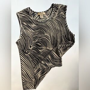 Stylish Zebra Pattern Tank Top